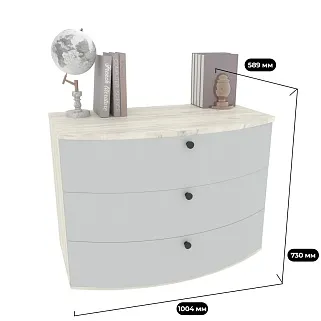 Комод радиусный 3 ящика P703