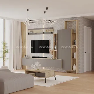 Полка со стеклом, панель МДФ R120.6