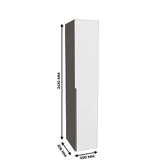Шкаф 1 дверный узкий, фасады в эмали LE-220.60-1