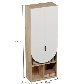 Шкаф для одежды с открытой нишей  с подсветкой LG254.44