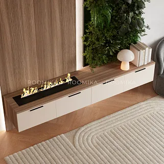 Тумба ТВ напольная с электрокамином L548.451