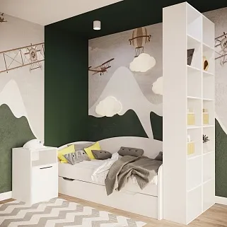 Кровать с выдвижным спальным местом P910, 90x190