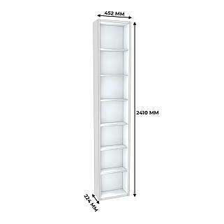 Стеллаж завершающий с подсветкой L-231.44
