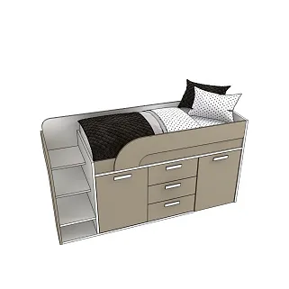 Кровать-чердак E903.8, 80х180 L/R