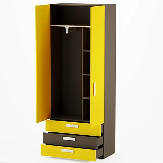 Шкаф двухдверный 3 ящика E211