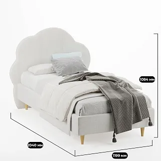 Кровать односпальная мягкая CLOUD, 90x190