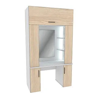 Стол туалетный с секцией и зеркалом с подсветкой  L-404.60