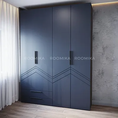 Шкаф 2 дверный, фрезерованные фасады в эмали LE210.44-1