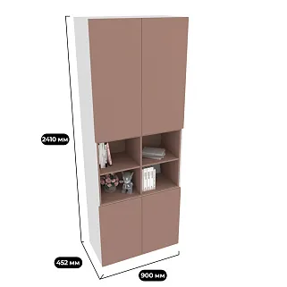 Шкаф книжный с нишей L216