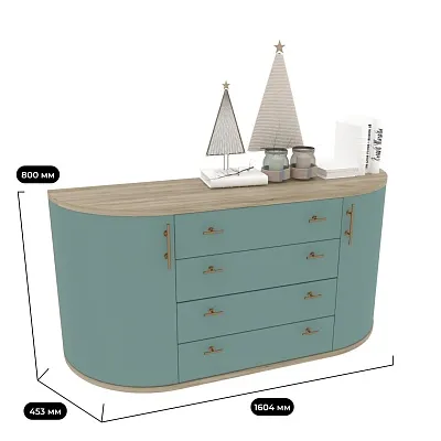 Комод радиусный на 1600 мм P746