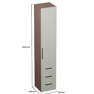 Шкаф однодверный с ящиками L223