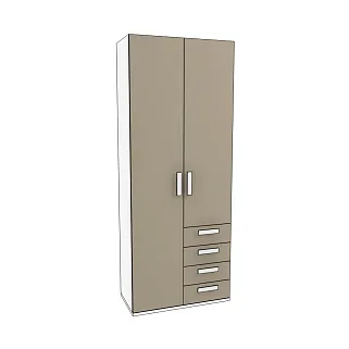 Шкаф двухверный, фасад комбинированный E212 L/R