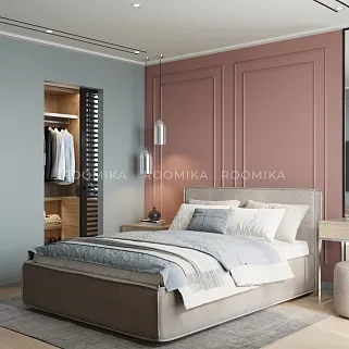 Кровать двуспальная мягкая OSTIN  с подъемным механизмом, 160x200