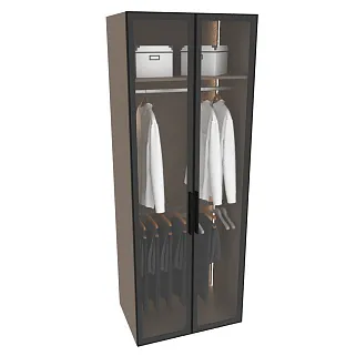 Шкаф для спальни со штангой и брючницей с подсветкой R210.60-5