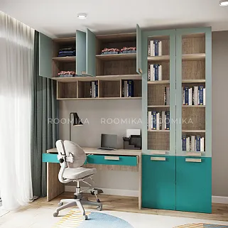 Шкаф книжный со стеклом L214S