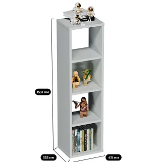 Cтеллаж сквозной книжный на 4 ниши с фасадом E804