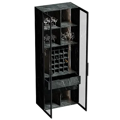 Шкаф-бар со встроенными ящиками с подсветкой R217