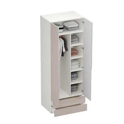 Шкаф 2 дверный с ящиками, фасады в эмали LE211.60