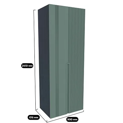 Шкаф 2 дверный, фрезерованные фасады в эмали LE210.60-1