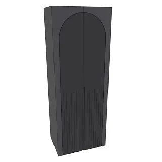 Шкаф 2 дверный, фрезерованные фасады в эмали LE-210.60-2