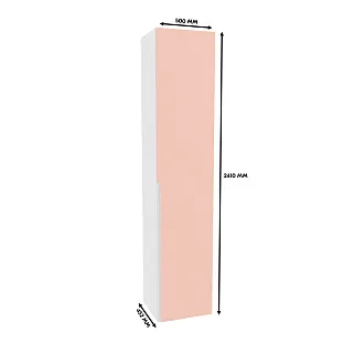 Шкаф однодверный с полками широкий, фасады в эмали LE221.44-4
