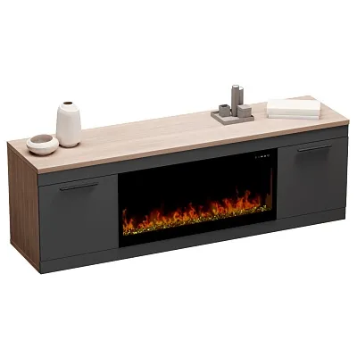 Тумба ТВ напольная с электрокамином L545