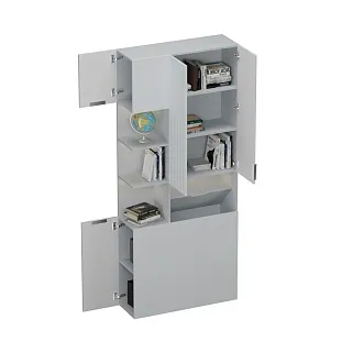 Шкаф с нишей с подсветкой, фрезерованные фасады в эмали LE212.3-90