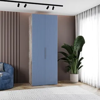 Шкаф 2 дверный, фрезерованные фасады в эмали LE-210.60-4