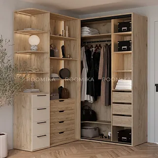 Шкаф-купе ХG161.60-1 L/R, профиль INTEGRO, стекло прозрачное, с подсветкой