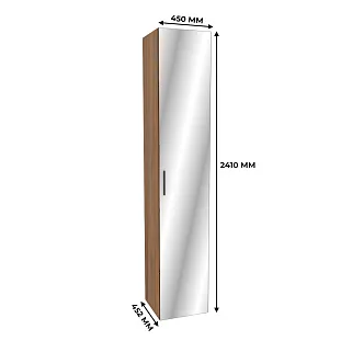 Шкаф 1 дверный узкий с зеркалом L-220.44-1Z