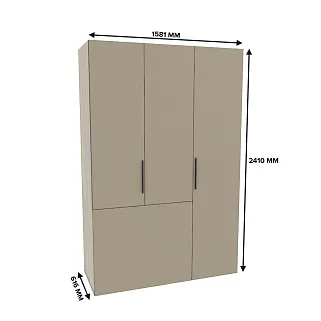 Шкаф двухдверный с фальш-стенкой и раздвижжными дверьми L205 L/R