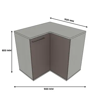 Тумба угловая, фасады МДФ CNG-709