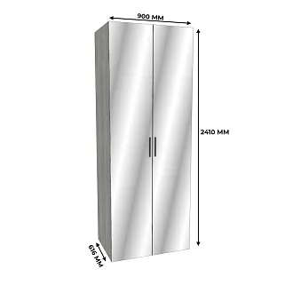 Шкаф двустворчатый с зеркалом LG-210.60-2Z