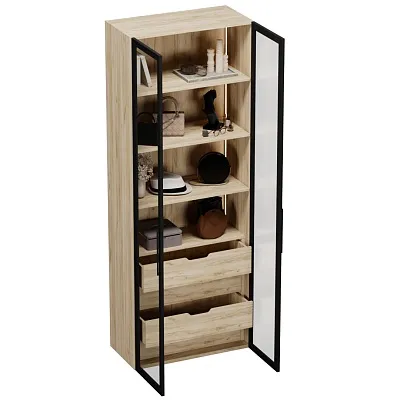 Шкаф с встроенными ящиками с подсветкой R215.2