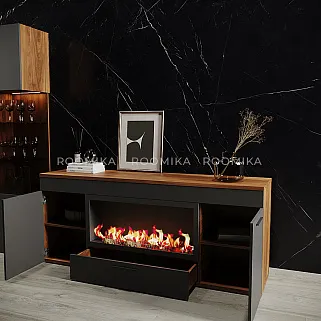 Тумба ТВ напольная с электрокамином L547