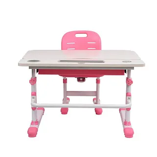 Комплект парта + стул Littonia Pink-w + лампа