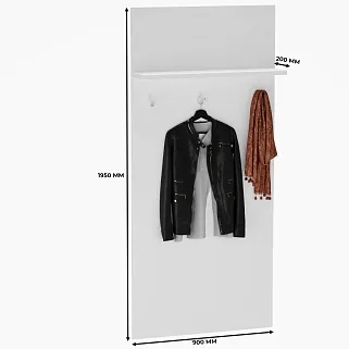 Панель широкая с полкой и крючками L-177