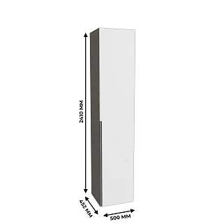 Шкаф 1 дверный широкий, фасады в эмали LE-221.44-4