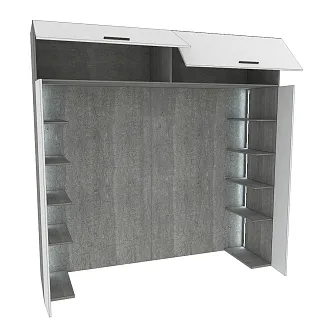 Ниша для кровати с секциями с подсветкой LG407.60