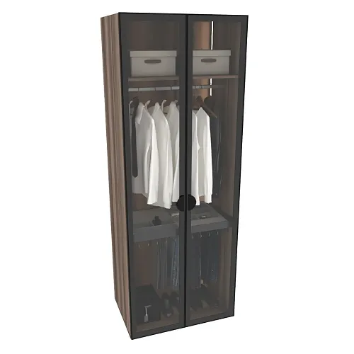 Шкаф для спальни со штангой и брючницей с подсветкой R210.60-5