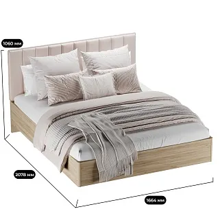 Кровать двуспальная Lazio с парящим эффектом L160 , 160x200