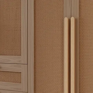 Шкафная группа, фасады натуральный ротанг Lazio 16