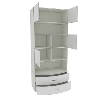 Шкаф книжный с ящиками P217