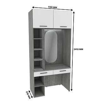 Столик туалетный с антресолью и стеллажом с подсветкой LG414.60