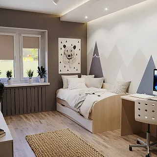 Кровать с выдвижным спальным местом P910, 90x190