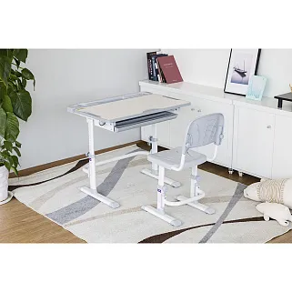 Комплект парта + стул трансформеры DISA GREY