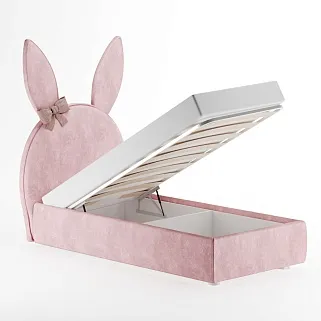 Кровать односпальная мягкая BUNNY  с подъемным механизмом, 90x190