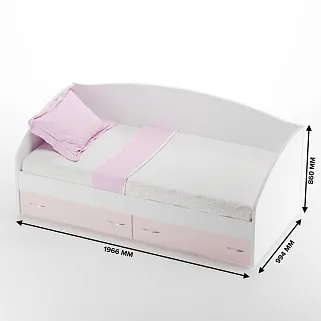 Кровать односпальная с ящиками P902N, 90x190