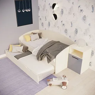 Кровать с выдвижным спальным местом P910, 90x190