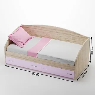 Кровать односпальная с ящиками P902N, 90x190